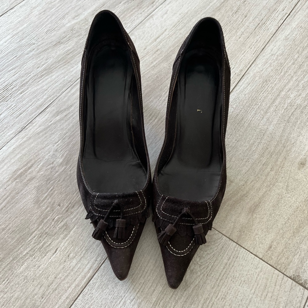 LK Bennett kitten heels pump Size 41 in brown suede